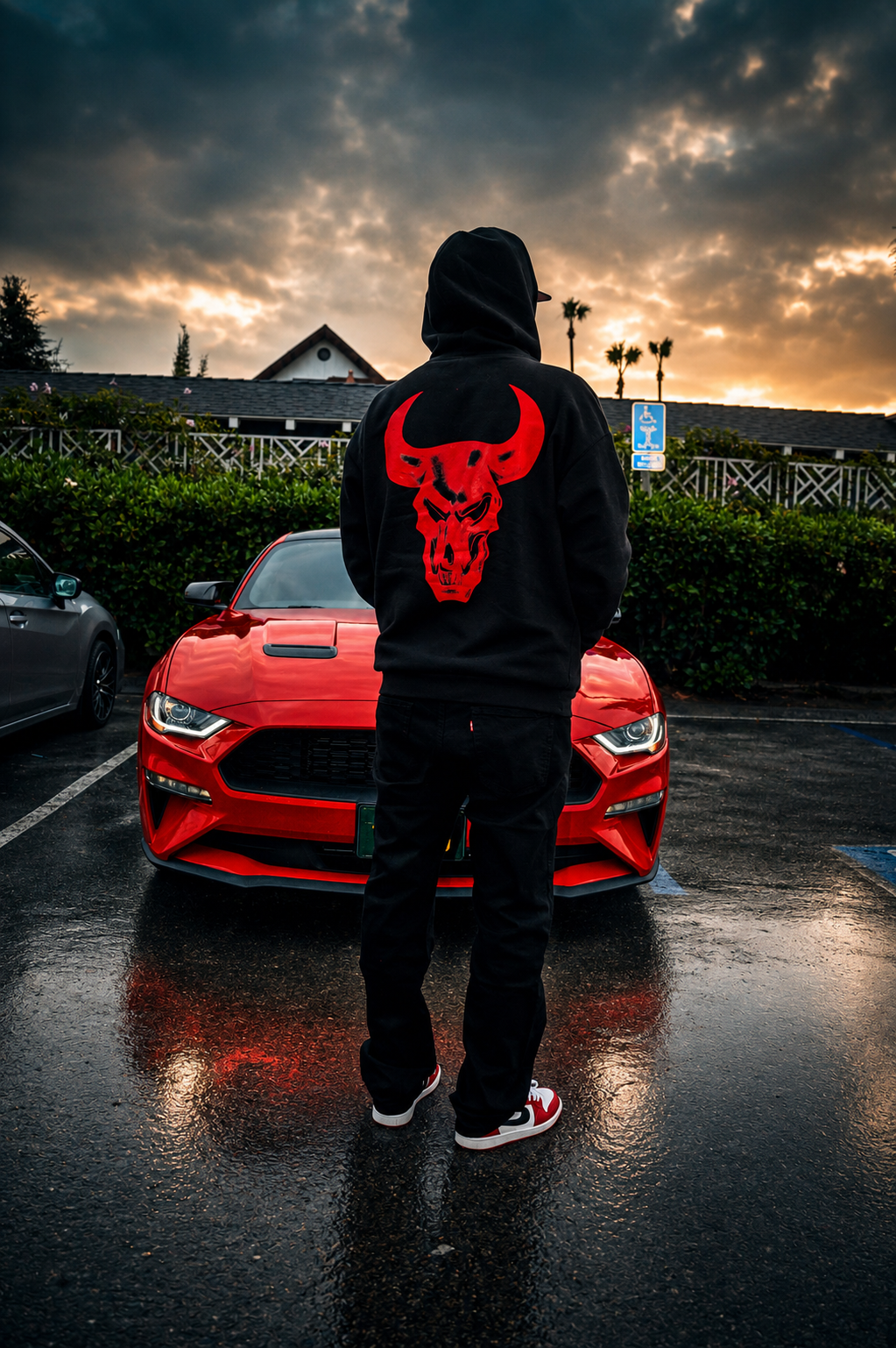 Ultra Heavyweight No Drawstring Hoodie (RED BULL )